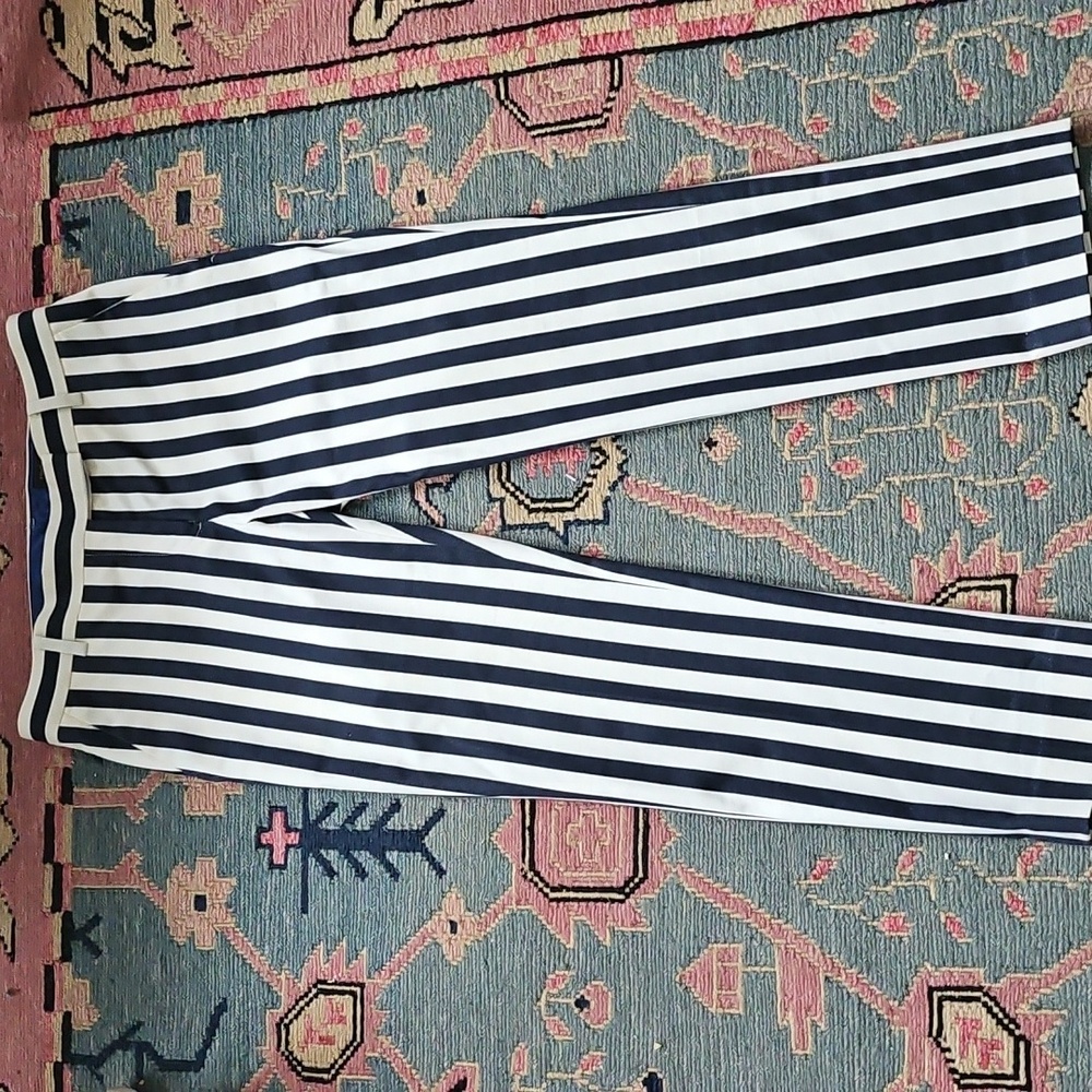 TOMORROWLAND Striped Chinos Navy/ White Size 34
